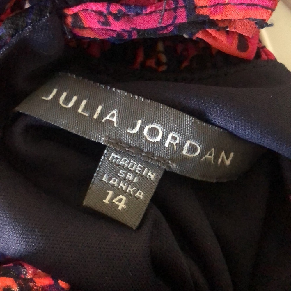 Julia Jordan Floral Printed Ruffle Tiered Long Sleeve Mock Neck Maxi Dress 14 - Picture 8 of 9